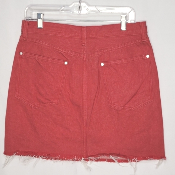 Rag & Bone Bull Red Denim Skirt Size 29. #260 - Picture 2 of 6